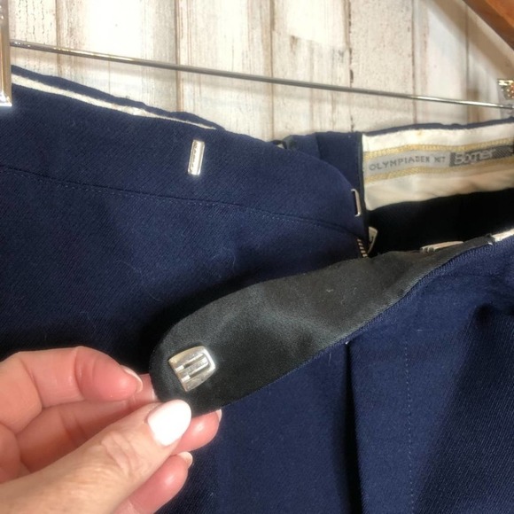 BOGNER Snow Ski Vintage Performance Olympiaden Navy Outerwear Pant Stirrup 38 - Picture 6 of 14